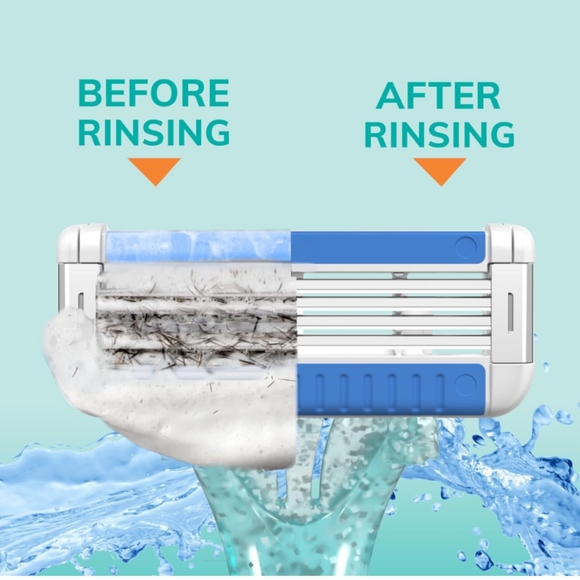 BIC EasyRinse Anti-Clogging Women's Disposable Razors for a Smoother Shave With - Picture 3 of 3